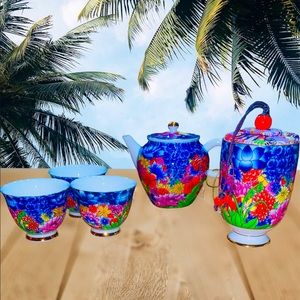 NWT Ceramic Tea Set Porcelain Fine China Gift Chinese